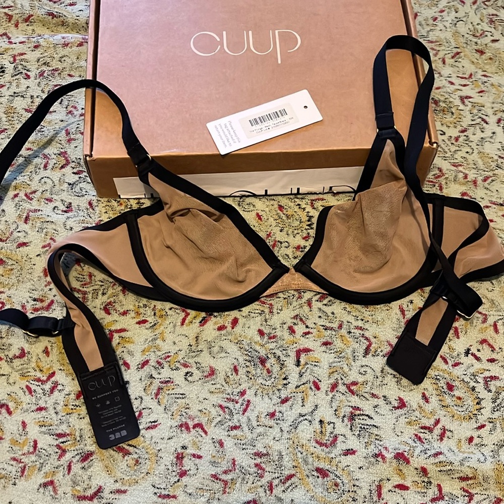 CUUP the Plunge Taupe Black 32B